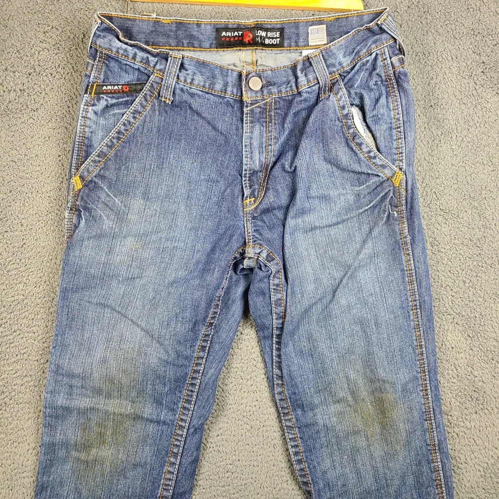 Ariat FR M4 Low Rise Boot Cut Jeans Mens 32x32 Blue Flame Resistant CAT 2 Denim
